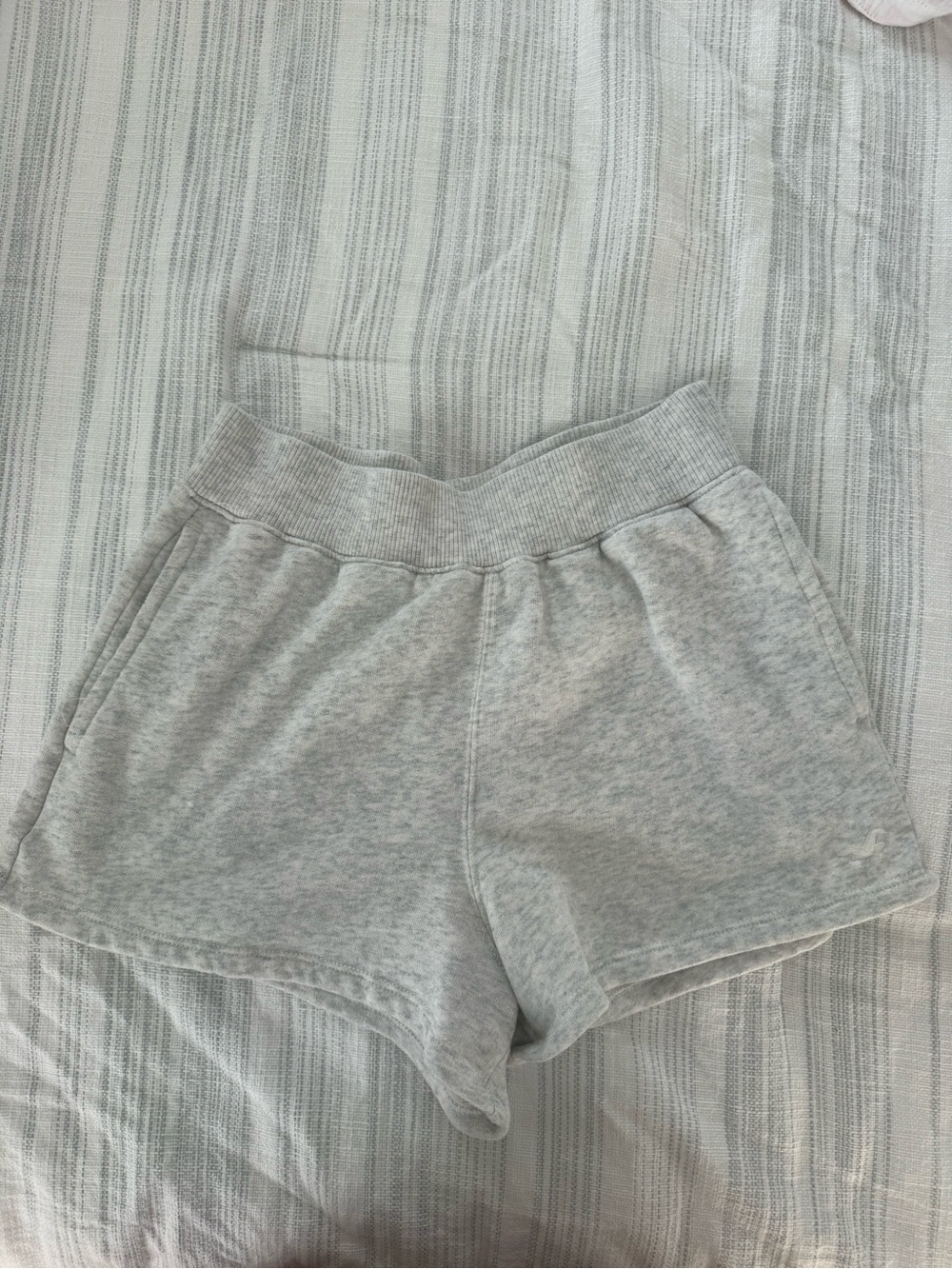 Hollister Light Gray Athletic Lounge Shorts